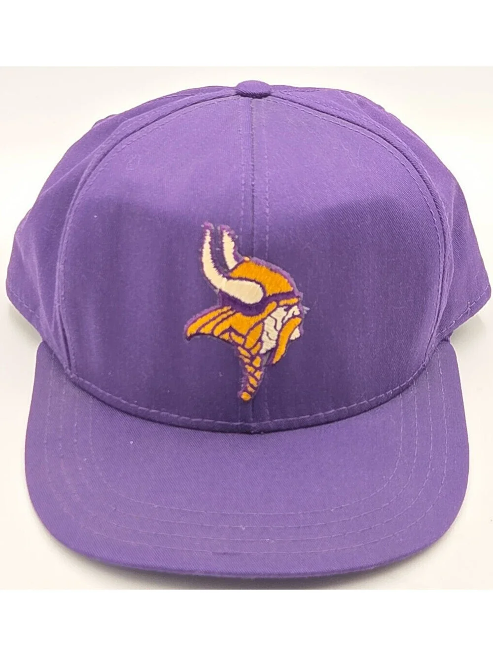 Vintage Minnesota Vikings AJD Rope Snapback Hat 80s Purple NFL Logo Cap Made USA